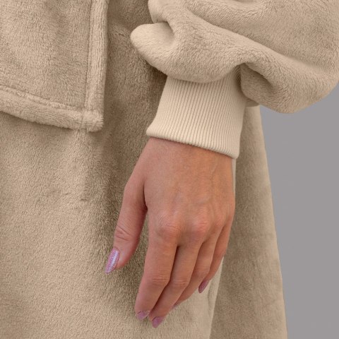 Bluzair Koco Bluza Oversize Kapturem Beżowa 4w1 Bluzair Koco Bluza Oversize Kapturem Beżowa 4w1
