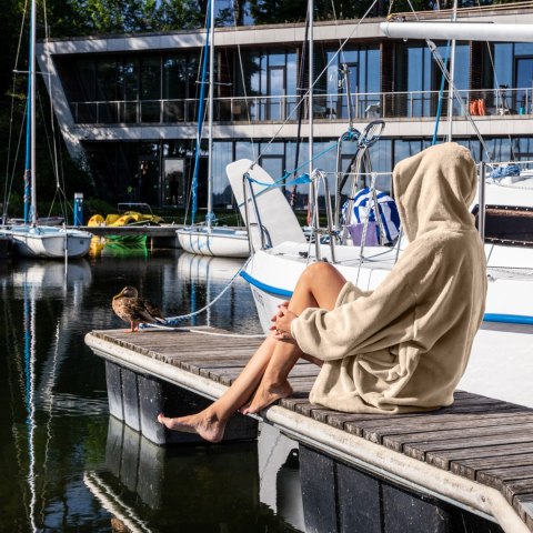 Bluzair Koco Bluza Oversize Kapturem Beżowa 4w1 Bluzair Koco Bluza Oversize Kapturem Beżowa 4w1