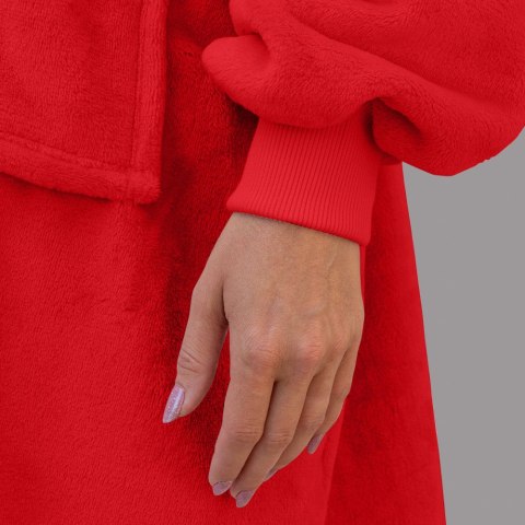Bluzair Koco Bluza Oversize Kapturem Czerwona 4w1 Bluzair Koco Bluza Oversize Kapturem Czerwona 4w1