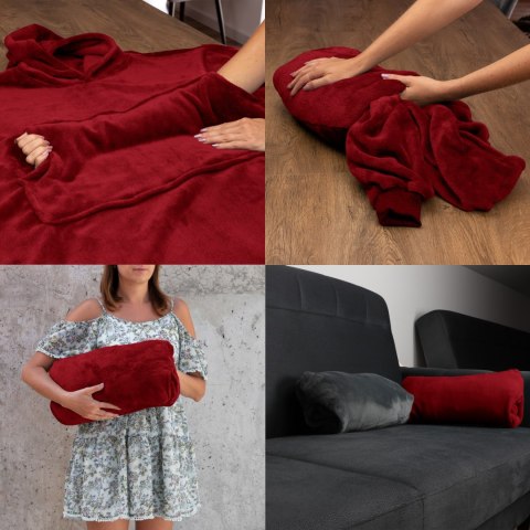 Bluzair Koco Bluza Oversize z Kapturem Bordowa 4w1 Bluzair Koco Bluza Oversize z Kapturem Bordowa 4w1