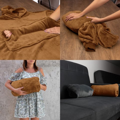 Bluzair Koco Bluza Oversize z Kapturem Toffee 4w1 Bluzair Koco Bluza Oversize z Kapturem Toffee 4w1