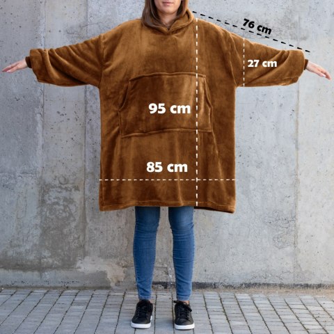 Bluzair Koco Bluza Oversize z Kapturem Toffee 4w1 Bluzair Koco Bluza Oversize z Kapturem Toffee 4w1