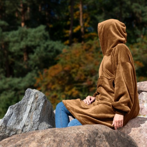 Bluzair Koco Bluza Oversize z Kapturem Toffee 4w1 Bluzair Koco Bluza Oversize z Kapturem Toffee 4w1