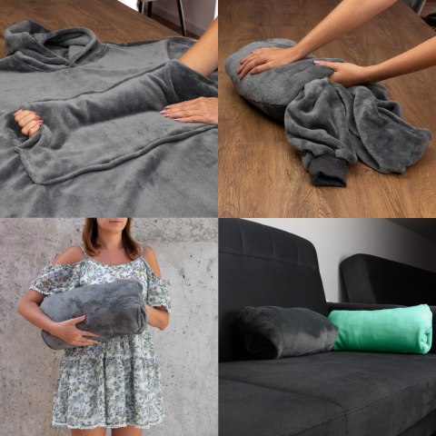 Bluzair SUPER MAMA - Bluza koc - Szary - prezent dla mamy - dzień mamy Bluzair SUPER MAMA - Bluza koc - Szary - prezent dla mamy - dzień mamy