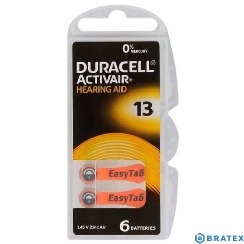 Bateria duracel 6szt do aparatu słuchowego PR13 Bateria duracel 6szt do aparatu słuchowego PR13