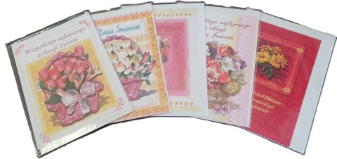 Karnet Imieniny mix 25 szt Karnet Imieniny mix 25 szt
