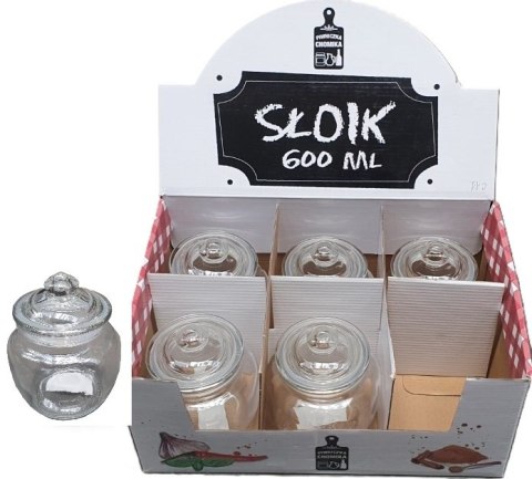 Słoik szklany hermetycznie zamykany 600 ml. IDE0040 Słoik szklany hermetycznie zamykany 600 ml. IDE0040