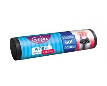 Worki na śmieci z taśmą ściągającą 60l A'10 GOSIA Worki na śmieci z taśmą ściągającą 60l A'10 GOSIA