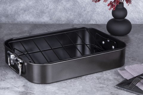 BRYTFANNA DO PIECZENIA Z RUSZTEM 41.5X32CM BERLINGER HAUS SHINY BLACK BH-7849 BRYTFANNA DO PIECZENIA Z RUSZTEM 41.5X32CM BERLINGER HAUS SHINY BLACK BH-7849