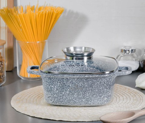 BRYTFANNA GARNEK KWADRATOWY 3.5L 22cm ZILNER GREY ZL-7058 BRYTFANNA GARNEK KWADRATOWY 3.5L 22cm ZILNER GREY ZL-7058