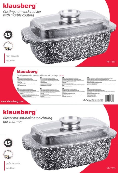 BRYTFANNA MARMUROWA KLAUSBERG 4.5L 32cm 2 ELE. KB-7365 BRYTFANNA MARMUROWA KLAUSBERG 4.5L 32cm 2 ELE. KB-7365