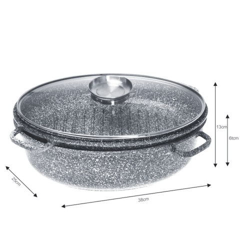 BRYTFANNA MARMUROWA KLAUSBERG 8.0L 38cm 3 ELE. KB-7367 BRYTFANNA MARMUROWA KLAUSBERG 8.0L 38cm 3 ELE. KB-7367
