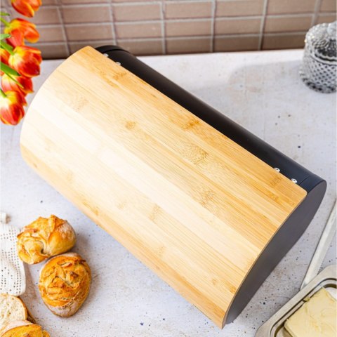 CHLEBAK STALOWY 38CM POJEMNIK NA CHLEB PIECZYWO KLAUSBERG KB-7712 CHLEBAK STALOWY 38CM POJEMNIK NA CHLEB PIECZYWO KLAUSBERG KB-7712