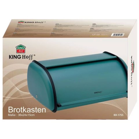 CHLEBAK STALOWY MAŁY 36CM KINGHOFF KH-1755 ZIELONY CHLEBAK STALOWY MAŁY 36CM KINGHOFF KH-1755 ZIELONY