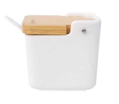 CUKIERNICA CERAMICZNA Z ŁYŻECZKĄ 270ML KONIGHOFFER 0524 BIAŁA CUKIERNICA CERAMICZNA Z ŁYŻECZKĄ 270ML KONIGHOFFER 0524 BIAŁA
