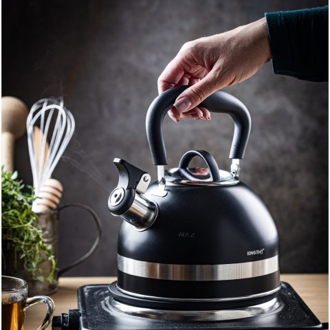 CZAJNIK STALOWY 1.8L INDUKCJA KINGHOFF KH-1858 CZARNY CZAJNIK STALOWY 1.8L INDUKCJA KINGHOFF KH-1858 CZARNY