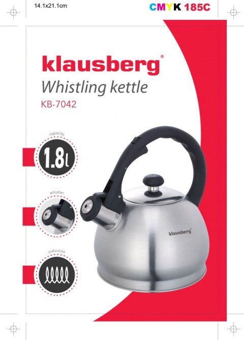 CZAJNIK STALOWY 1.8L KLAUSBERG KB-7042 CZAJNIK STALOWY 1.8L KLAUSBERG KB-7042