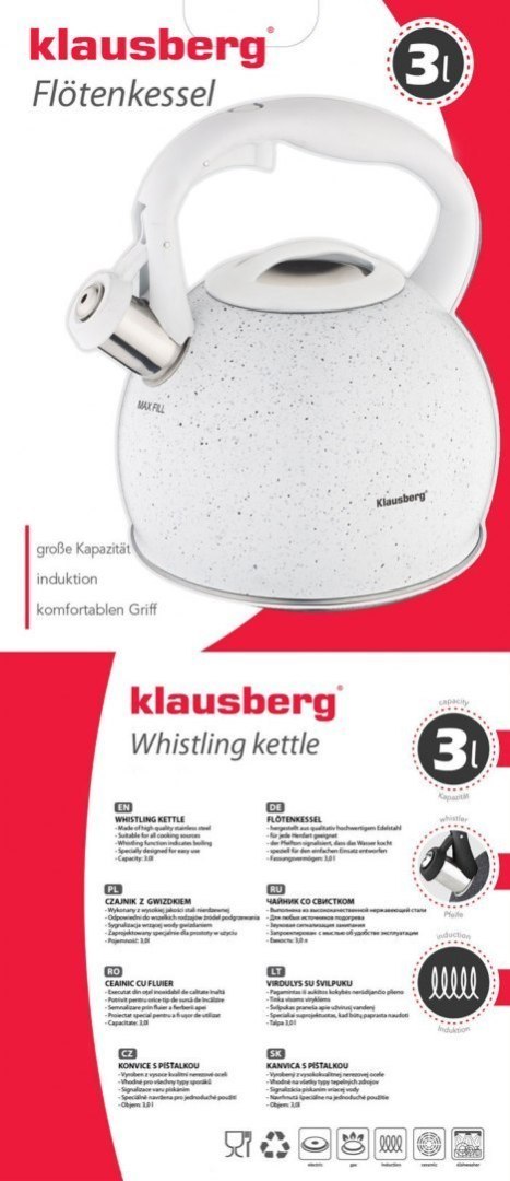 CZAJNIK STALOWY 3.0L KLAUSBERG MARMO KB-7265 CZAJNIK STALOWY 3.0L KLAUSBERG MARMO KB-7265