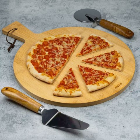 DESKA DO SERWOWANIA PIZZY 35cm BAMBUS KINGHOFF KH-1674 DESKA DO SERWOWANIA PIZZY 35cm BAMBUS KINGHOFF KH-1674