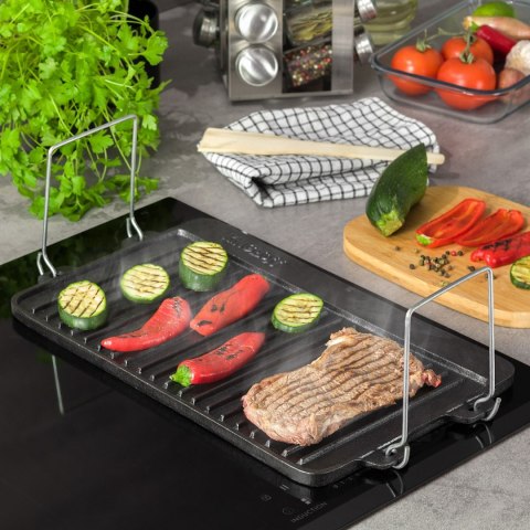 DWUSTRONNA ŻELIWNA PŁYTA GRILLOWA 44CM KiNGHOFF KH-1262 DWUSTRONNA ŻELIWNA PŁYTA GRILLOWA 44CM KiNGHOFF KH-1262