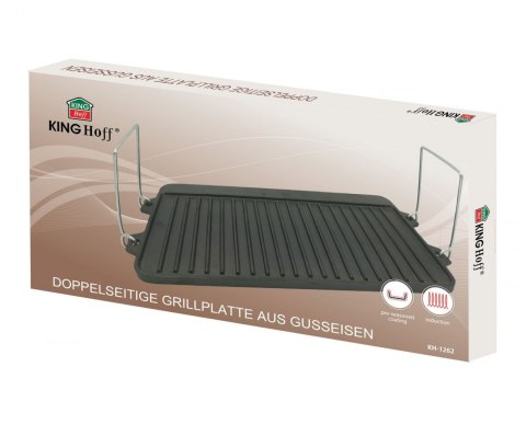 DWUSTRONNA ŻELIWNA PŁYTA GRILLOWA 44CM KiNGHOFF KH-1262 DWUSTRONNA ŻELIWNA PŁYTA GRILLOWA 44CM KiNGHOFF KH-1262