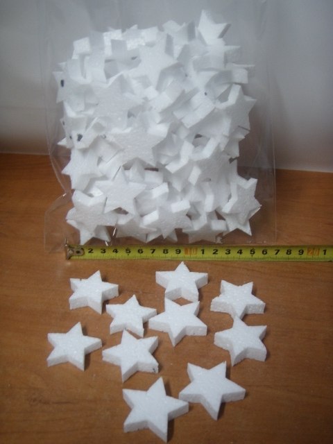 Gwiazdka styropianowa 100szt. 4/1cm | 1412 Gwiazdka styropianowa 100szt. 4/1cm | 1412