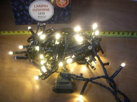 Lampki choinkowe 100led BIAŁE CIEPŁE | 5490 Lampki choinkowe 100led BIAŁE CIEPŁE | 5490