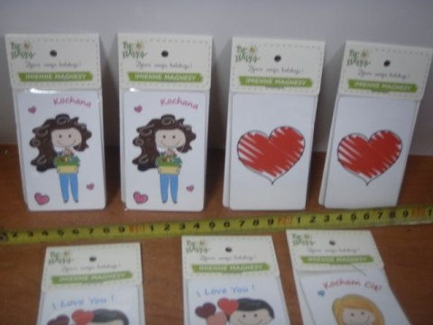 Magnes 10szt. KOCHAM/I LOVE YOU Magnes 10szt. KOCHAM/I LOVE YOU