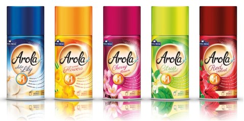 Odświeżacz powietrza AROLA czerwony aksamit 4w1 250ml Odświeżacz powietrza AROLA czerwony aksamit 4w1 250ml