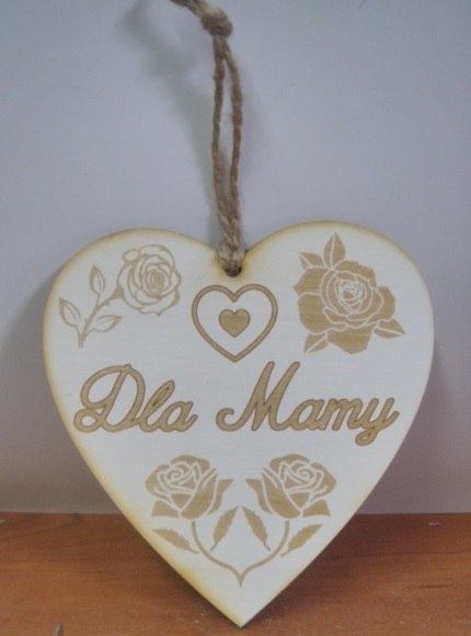 Serce zawieszka 13 x 15,5 cm Dla Kochanej Mamy Serce zawieszka 13 x 15,5 cm Dla Kochanej Mamy