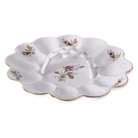 Talerz ceramiczny na jajka z uchwytem RÓŻA II | OD8504 Talerz ceramiczny na jajka z uchwytem RÓŻA II | OD8504
