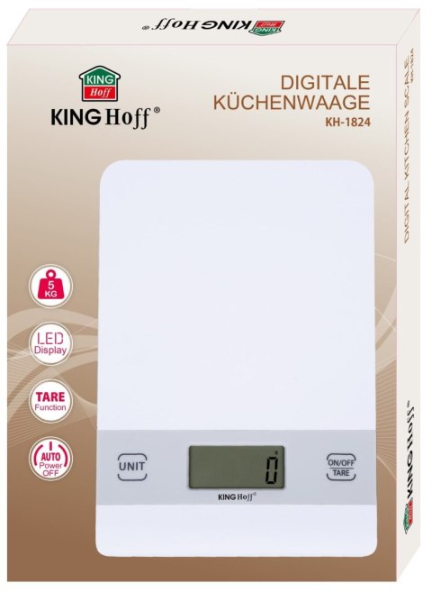 ELEKTRONICZNA WAGA KUCHENNA 1G / 5KG KINGHOFF KH-1824 ELEKTRONICZNA WAGA KUCHENNA 1G / 5KG KINGHOFF KH-1824