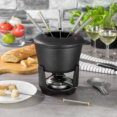 FONDUE ŻELIWNE ZESTAW DLA 6 OSÓB KiNGHOFF KH-1195 FONDUE ŻELIWNE ZESTAW DLA 6 OSÓB KiNGHOFF KH-1195