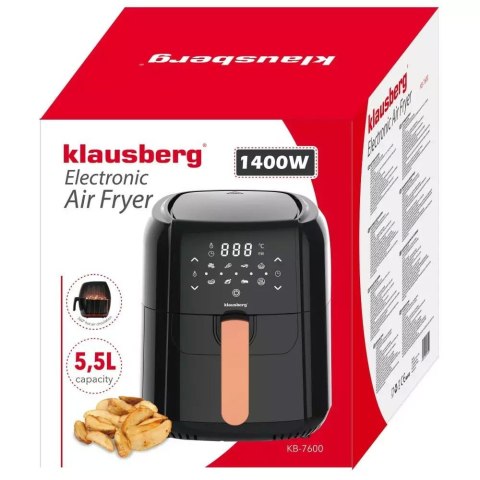 FRYTOWNICA BEZTŁUSZCZOWA 5.5L 1400W KLAUSBERG AIR FRYER KB-7600 FRYTOWNICA BEZTŁUSZCZOWA 5.5L 1400W KLAUSBERG AIR FRYER KB-7600