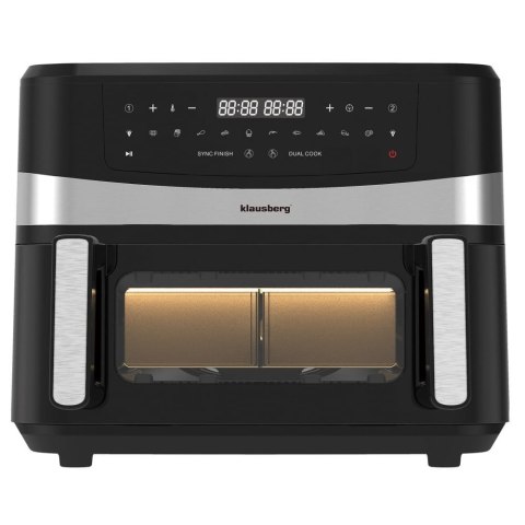 FRYTOWNICA BEZTŁUSZCZOWA DWUKOMOROWA 9L 1750W KLAUSBERG AIR FRYER KB-7717 FRYTOWNICA BEZTŁUSZCZOWA DWUKOMOROWA 9L 1750W KLAUSBERG AIR FRYER KB-7717