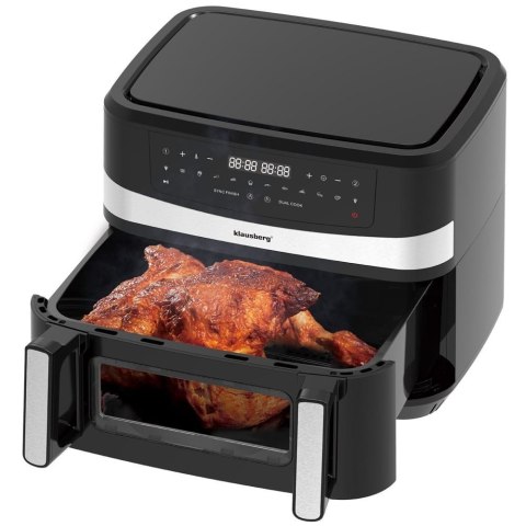 FRYTOWNICA BEZTŁUSZCZOWA DWUKOMOROWA 9L 1750W KLAUSBERG AIR FRYER KB-7717 FRYTOWNICA BEZTŁUSZCZOWA DWUKOMOROWA 9L 1750W KLAUSBERG AIR FRYER KB-7717