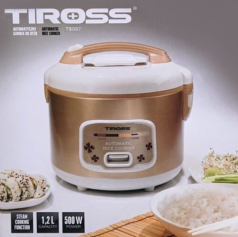 GARNEK DO GOTOWANIA RYŻU 1.2L / 500W TIROSS TS-997 GARNEK DO GOTOWANIA RYŻU 1.2L / 500W TIROSS TS-997