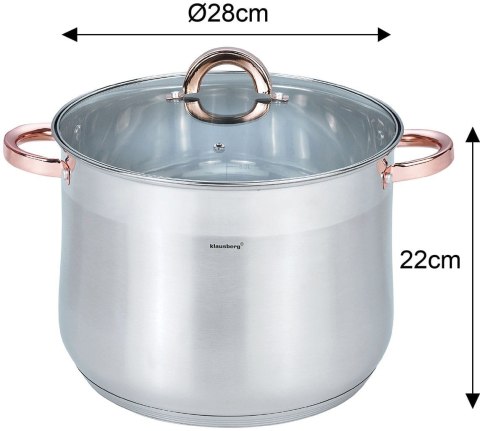 GARNEK STALOWY GASTRONOMICZNY 13L 28CM KLAUSBERG KB-7795 ROSE GOLD GARNEK STALOWY GASTRONOMICZNY 13L 28CM KLAUSBERG KB-7795 ROSE GOLD