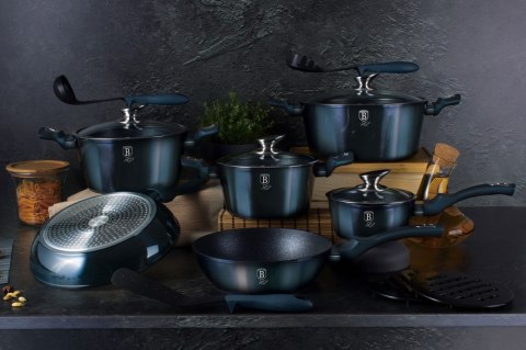 GARNEK Z POWŁOKĄ GRANITOWĄ 8L 30CM BERLINGER HAUS AQUAMARINE BH-7148 GARNEK Z POWŁOKĄ GRANITOWĄ 8L 30CM BERLINGER HAUS AQUAMARINE BH-7148