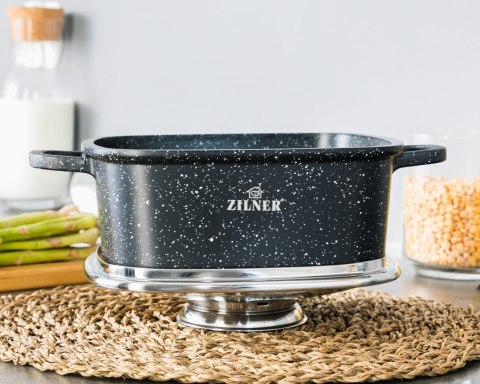 GARNEK z POWŁOKĄ MARMUROWĄ 5.4L 26cm BRYTFANNA ZILNER ZL- 9011 GARNEK z POWŁOKĄ MARMUROWĄ 5.4L 26cm BRYTFANNA ZILNER ZL- 9011