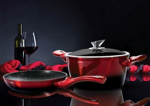 GARNKI BERLINGER HAUS METALLIC BLACK BURGUNDY LINE 10 ELE BH-1631-N GARNKI BERLINGER HAUS METALLIC BLACK BURGUNDY LINE 10 ELE BH-1631-N