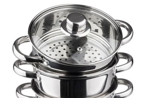 GARNKI DO GOTOWANIA NA PARZE 2.5L 18CM 4 ELE. KiNGHOFF KH-3316 GARNKI DO GOTOWANIA NA PARZE 2.5L 18CM 4 ELE. KiNGHOFF KH-3316