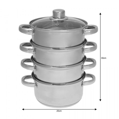 GARNKI DO GOTOWANIA NA PARZE 2.5L 18cm 5 ELE. KiNGHOFF KH-3317 GARNKI DO GOTOWANIA NA PARZE 2.5L 18cm 5 ELE. KiNGHOFF KH-3317