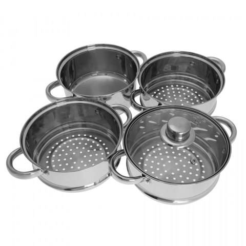 GARNKI DO GOTOWANIA NA PARZE 2.5L 18cm 5 ELE. KiNGHOFF KH-3317 GARNKI DO GOTOWANIA NA PARZE 2.5L 18cm 5 ELE. KiNGHOFF KH-3317