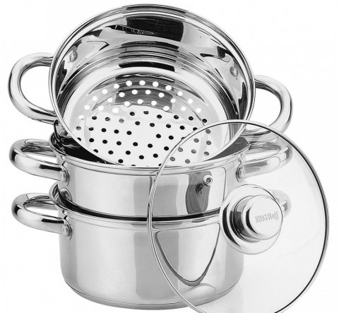 GARNKI DO GOTOWANIA NA PARZE 4 ELE / 22CM KiNGHOFF KH-3328 GARNKI DO GOTOWANIA NA PARZE 4 ELE / 22CM KiNGHOFF KH-3328