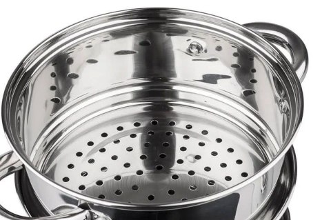 GARNKI DO GOTOWANIA NA PARZE 5.0L 24cm 3 ELE. KiNGHOFF KH-3318 GARNKI DO GOTOWANIA NA PARZE 5.0L 24cm 3 ELE. KiNGHOFF KH-3318