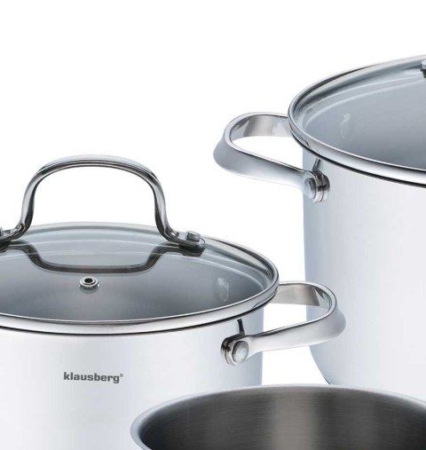 GARNKI KLAUSBERG 9 ELE. INOX 18/10 KB-7215 GARNKI KLAUSBERG 9 ELE. INOX 18/10 KB-7215