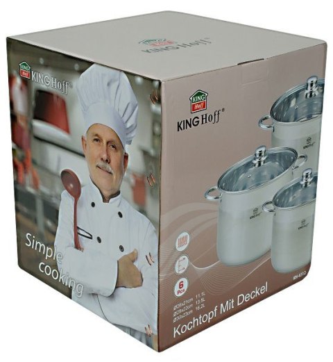 GARNKI KiNGHOFF 6 ELE 16L/ 13L/ 11L KH-4312 GARNKI KiNGHOFF 6 ELE 16L/ 13L/ 11L KH-4312