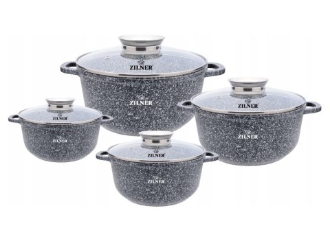 GARNKI MARMUROWE 8 EL. ZILNER ZL-7078 GARNKI MARMUROWE 8 EL. ZILNER ZL-7078