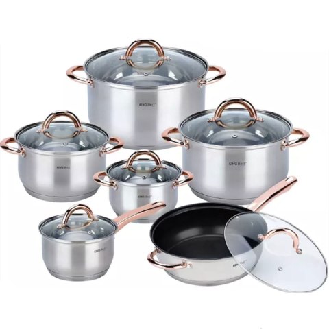 GARNKI STALOWE 12 EL. KINGHOFF ROSEGOLD KH-1765 GARNKI STALOWE 12 EL. KINGHOFF ROSEGOLD KH-1765